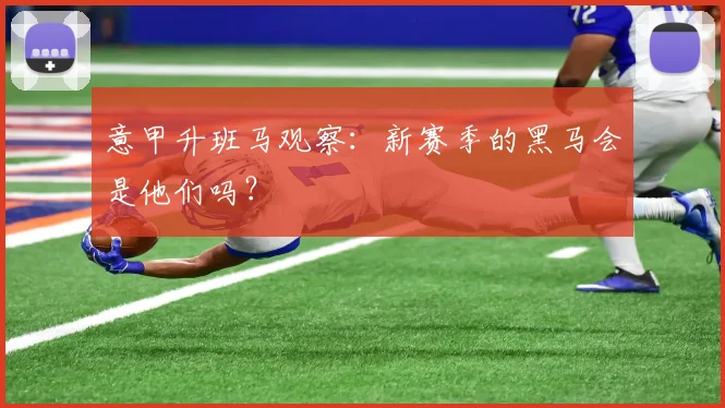 意甲升班马观察：新赛季的黑马会是他们吗？